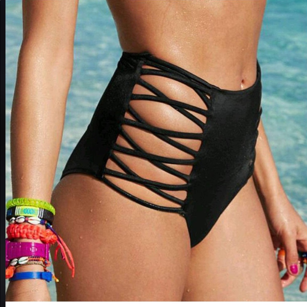 High Wasted Black Bikini Bottom
